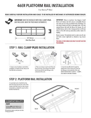 46er Platform Rail Installation Manual
